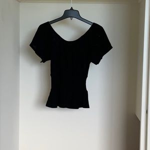 Black Short Sleeved Top